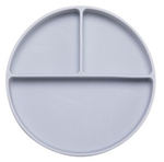 bi-bi, talerzyk silikonowy z przyssawką - szary