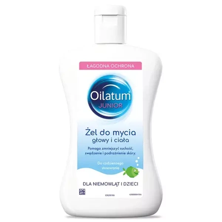 Oilatum Junior Łagodna Ochrona, żel do mycia głowy i ciała dla niemowląt i dzieci, 300 ml